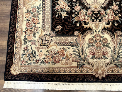 Aubusson Rug 6x9 European Design Hand Knotted Wool Fine 170 KPSI Elegant Carpet