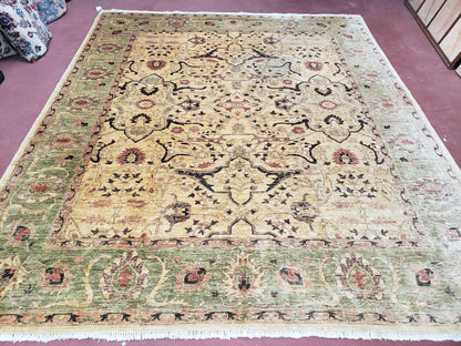 Peshawar Rug 8x10 Handmade Wool Oushak Style Farmhouse Carpet