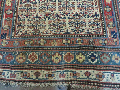 5' X 9' Antique Handmade Caucasian Kuba Wool Rug Veg Dye Runner Nice