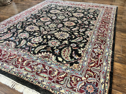 Indo Persian Rug 8x10 Hand Knotted Wool Floral Vintage Area Rug Nourison