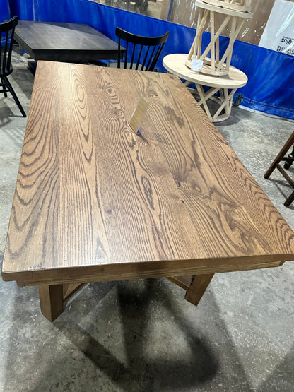 Megan Leg Style Table 64x38 Oak Top Early American Finish