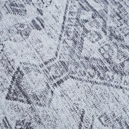 Gray Blue Washable Area Rug - Living Room  Bedroom Decor