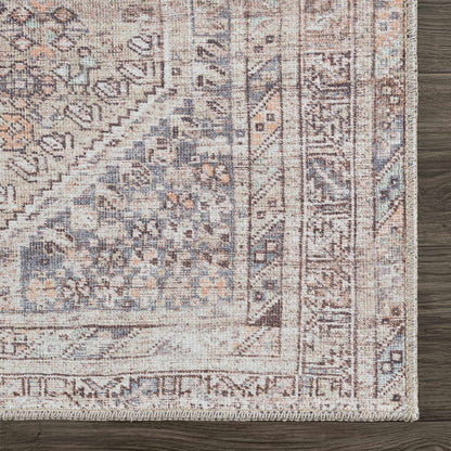 Washable Tan Flat Pile Rug - Cozy Home Decor Accent