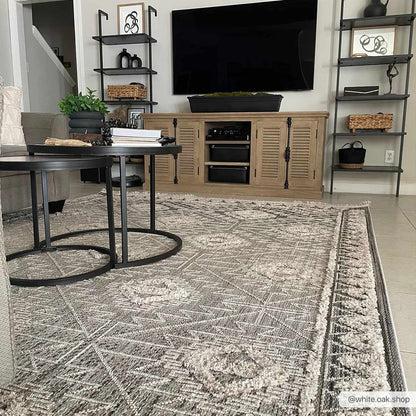 Rustic High-Low Pile Area Rug - Cozy Home Decor Accent