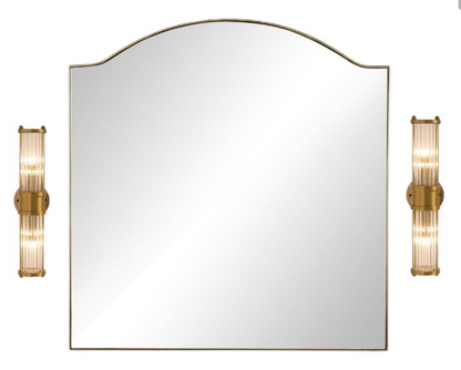 Curved Arch Brass Mirror -  Custom Mirror