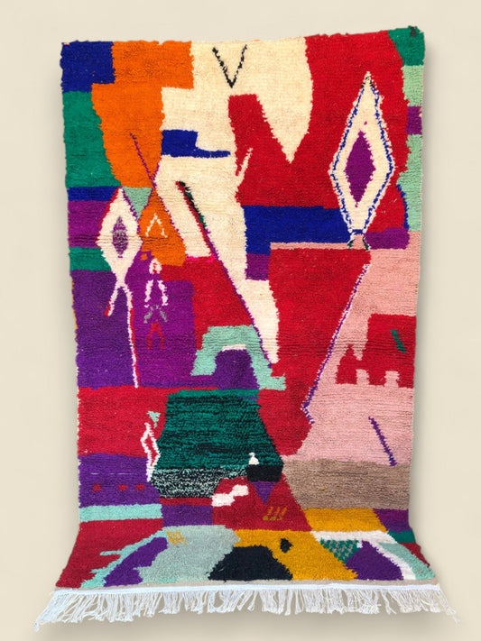 Asalas Colorful Berber Moroccan Rug - Berber Rug