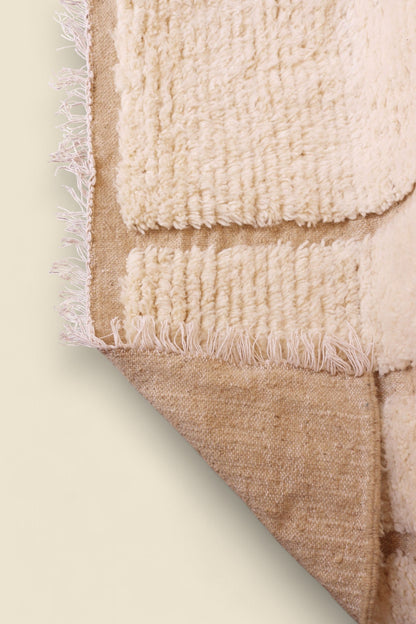 Ayla Berber Moroccan Rug – Handwoven Cream Wool Area Rug