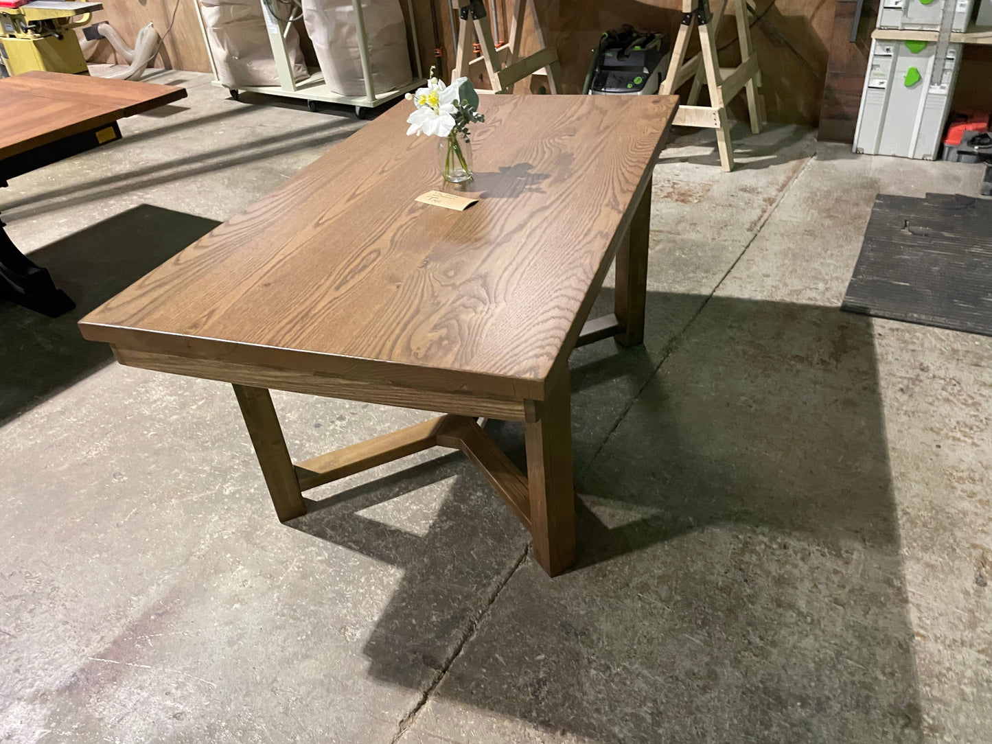 Oak Wood Megan Style Dining Table 64 Inch Ready To Ship Today