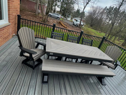 Trestle X Outdoor Bench All Weather HDPE Patio Seating For Outdoors
