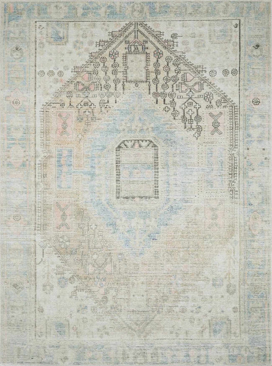 Vintage Washable Area Rug - Soft Durable Home Décor