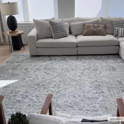 Sage Washable Flat Pile Rug - Cozy Home Decor Accent