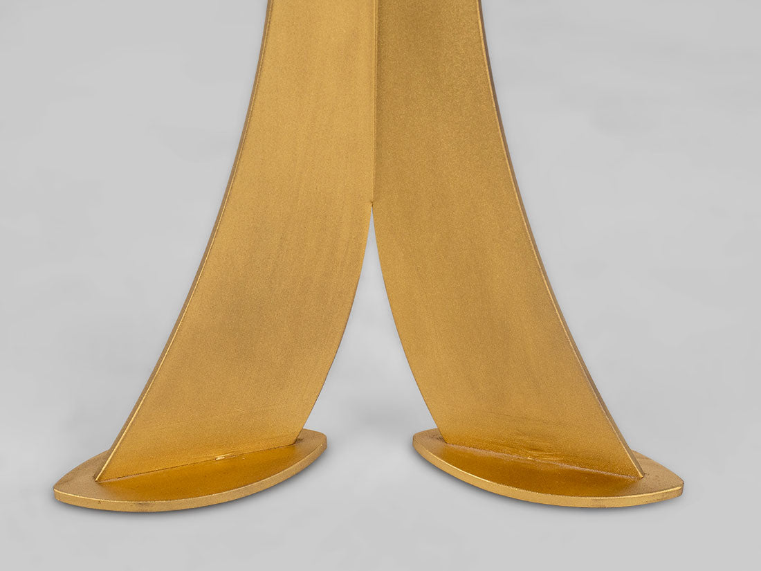 Mustard yellow pants on a gray background