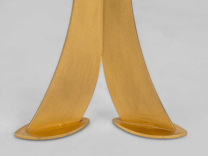 Mustard yellow pants on a gray background