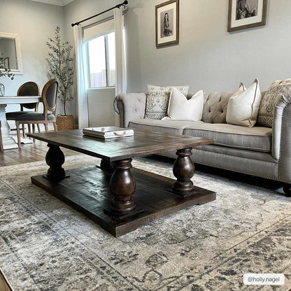 Washable Blue Flat Pile Rug - Stylish Durable Home Decor