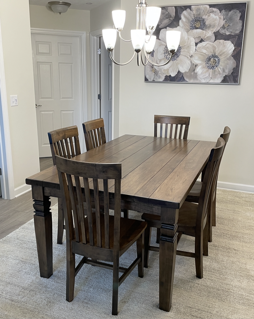 Java Leg Dining Table Handmade From Kiln Dried Hard Maple