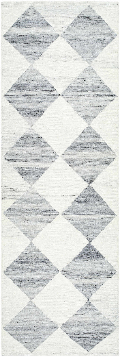 Light Gray Diamond Area Rug - Modern Home Decor by Vivir x Livabliss