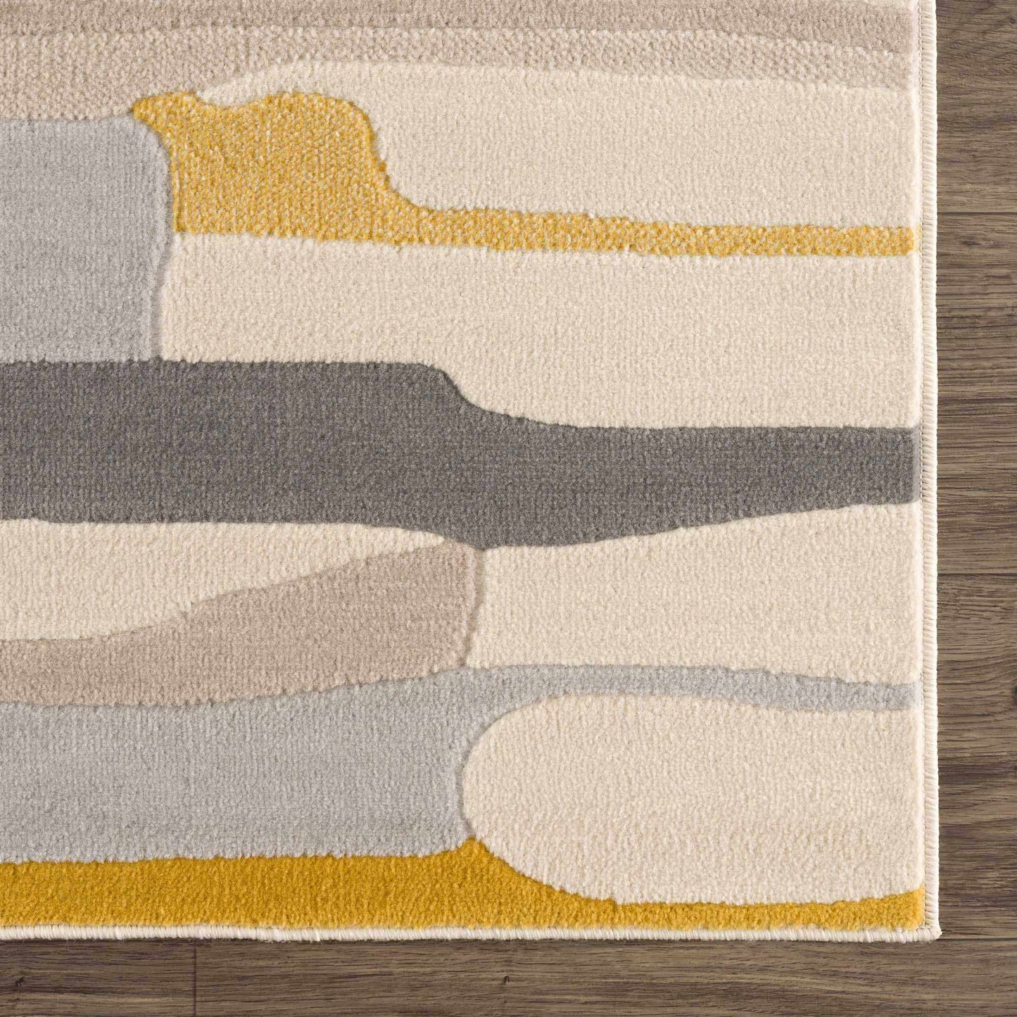 Southfields Mustard Area Rug - Stylish Soft Modern Home Decor
