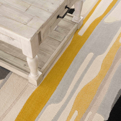 Southfields Mustard Area Rug - Stylish Soft Modern Home Decor