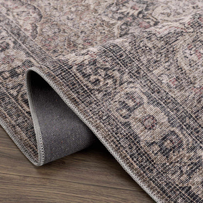 Dusty Blue Washable Rug - Soft Durable Greenpoint Collection