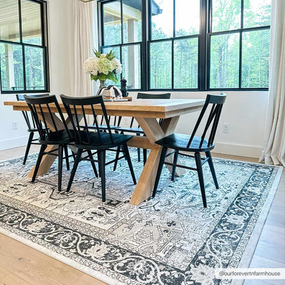 Washable Area Rug - Stylish Durable Easy Clean Rug for Any Room