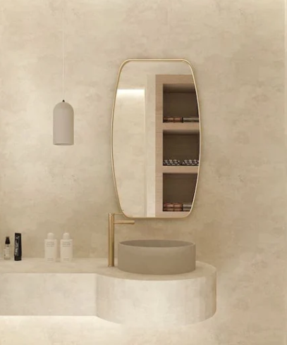 Miroir mural irrégulier