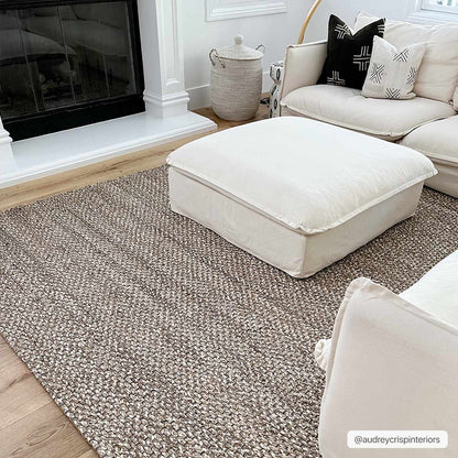 Natural Jute Rug - Eco-Friendly Hand Woven Floor Decor