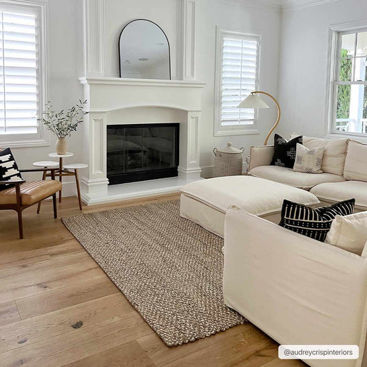Natural Jute Rug - Eco-Friendly Hand Woven Floor Decor