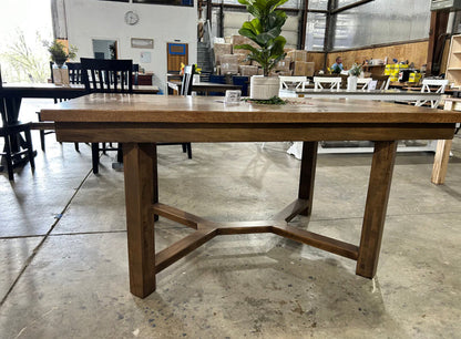 Oak Wood Megan Style Dining Table 64 Inch Ready To Ship Today