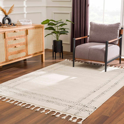 Modern Geometric Area Rug - Black and White Stylish Home Décor