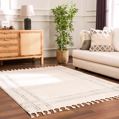 Modern Geometric Area Rug - Black and White Stylish Home Décor