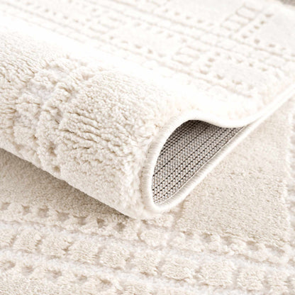 Ivory Carved Area Rug - Elegant Modern Ryuu Design