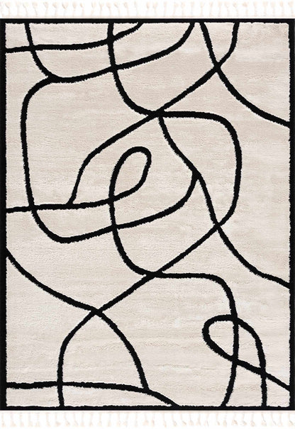 Geometric Area Rug - Azana Black White Modern Home Décor