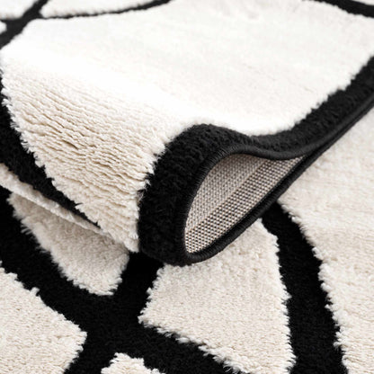 Geometric Area Rug - Azana Black White Modern Home Décor