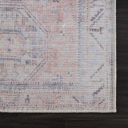 Morcott Peach Washable Area Rug - Soft Stylish Easy-Clean Home Decor