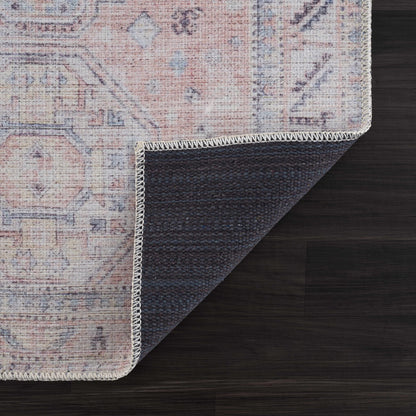 Morcott Peach Washable Area Rug - Soft Stylish Easy-Clean Home Decor