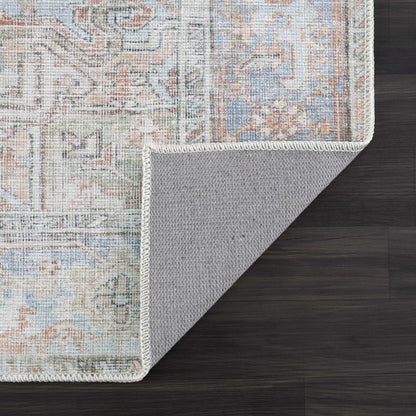 Washable Rust Area Rug - Stylish Durable Easy to Clean