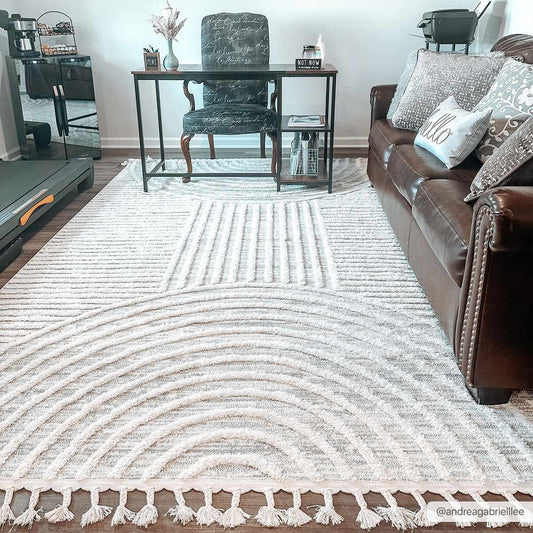 3D Rainbow Tassel Area Rug - Vibrant Home Decor