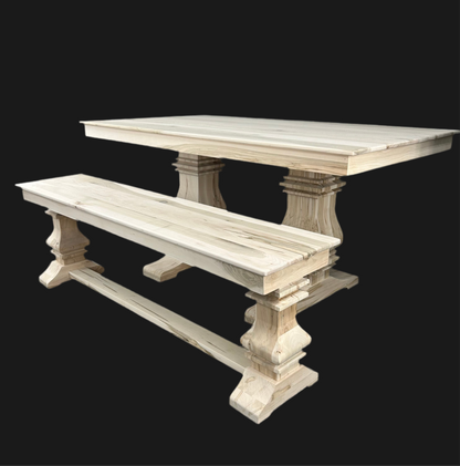 Modern Herringbone Gathering Height Table In Solid Wood Finish Options