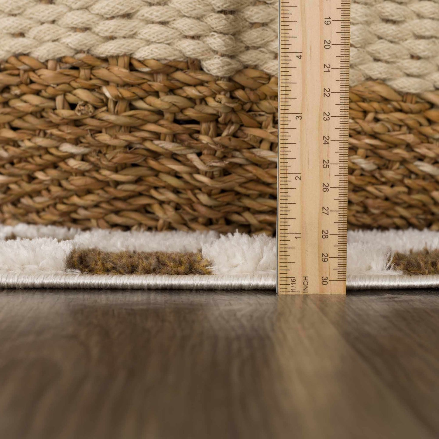 Brown Checkered Area Rug - Cozy Home Décor Accent