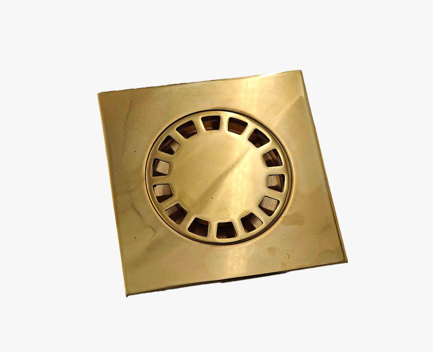 Unlacquered Brass Square Floor Drain