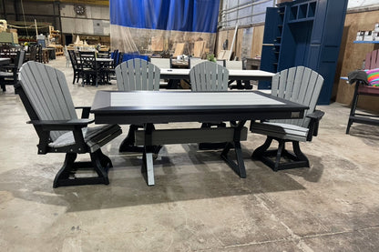 Metal X Beam Outdoor Dining Table