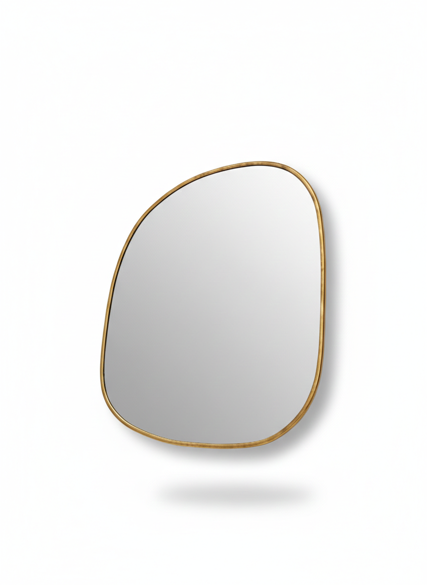 Decorative gold outline mirror