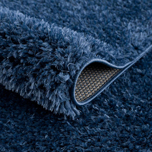 Washable Dark Blue Shag Rug - Faina Collection Cozy Home Decor