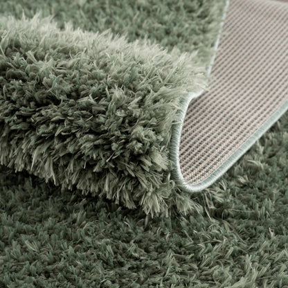Green Shag Rug - Washable Soft Cozy Home Decor
