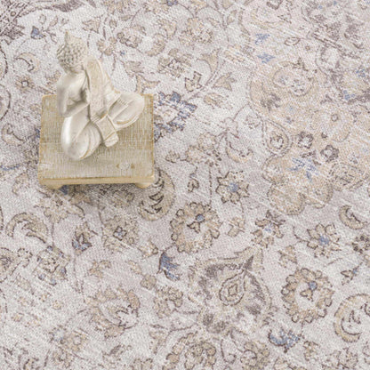 Washable Cream Area Rug - Soft Stylish Home Decor