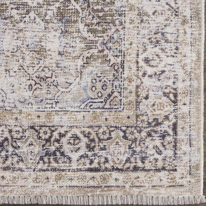 Olive Area Rug - Washable Soft Stylish Home Decor
