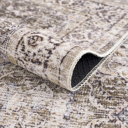 Olive Area Rug - Washable Soft Stylish Home Decor