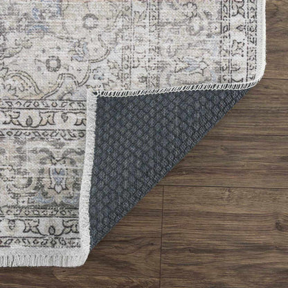 Washable Cream Area Rug - Soft Stylish Home Decor