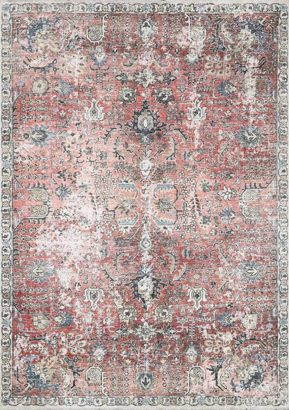 Burgundy Washable Area Rug - Soft Stylish Home Decor