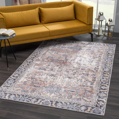 Washable Peach Area Rug - Holi-2305 Stylish Home Décor